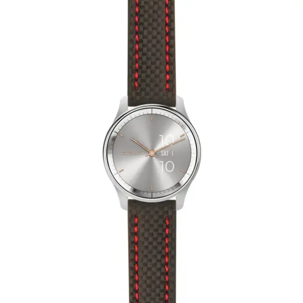 g.vtrd.st25 Main Black & Red StrapsCo Heavy Duty Carbon Fiber Watch Strap 20mm