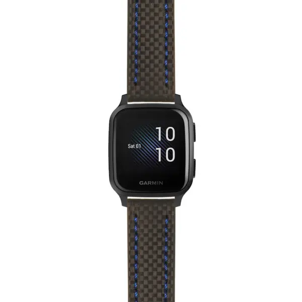 g.vsq.st25 Main Black & Blue StrapsCo Heavy Duty Carbon Fiber Watch Strap 20mm