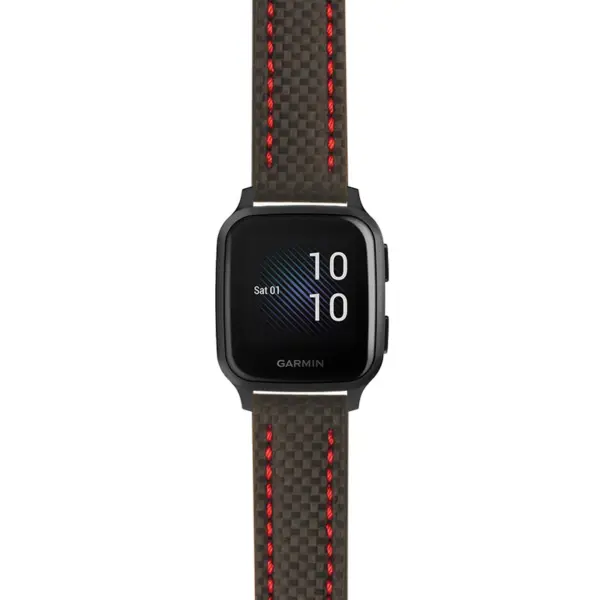 g.vsq.st25 Main Black & Red StrapsCo Heavy Duty Carbon Fiber Watch Strap 20mm