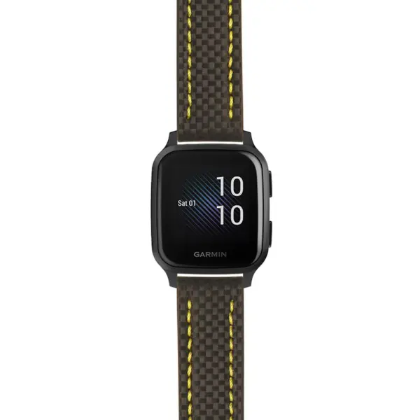 g.vsq.st25 Main Black & Yellow StrapsCo Heavy Duty Carbon Fiber Watch Strap 20mm