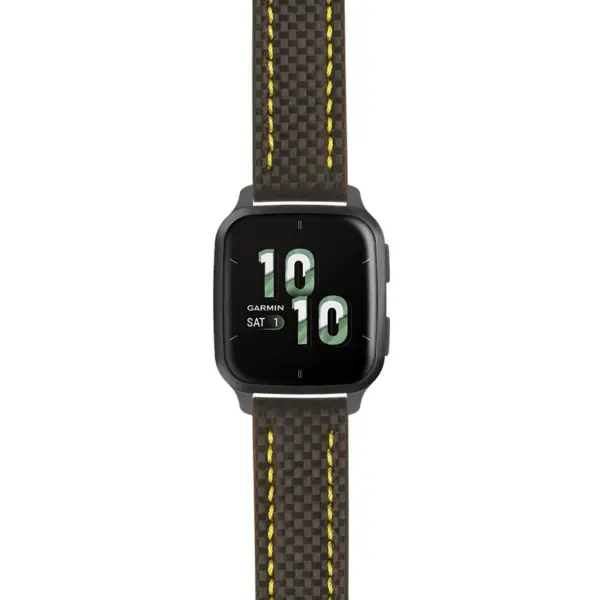 g.vsq2.st25 Main Black & Yellow StrapsCo Heavy Duty Carbon Fiber Watch Strap 20mm