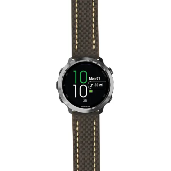 g.f645.st25 Main Black & White StrapsCo Heavy Duty Carbon Fiber Watch Strap 20mm