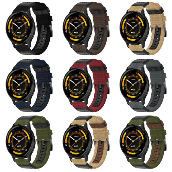 g.ny2 All Color StrapsCo Canvas Watch Band Strap for Garmin