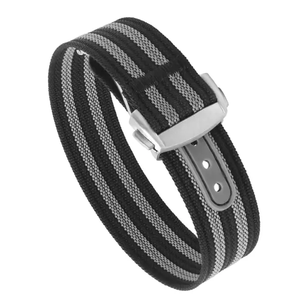 nt16.1.7.bs Round Bond StrapsCo One Piece Explorer Watch Band Strap with Deployant Clasp 18mm 20mm 22mm