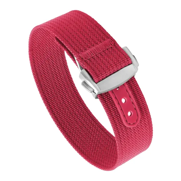 nt16.6.bs Round Red StrapsCo One Piece Explorer Watch Band Strap with Deployant Clasp 18mm 20mm 22mm