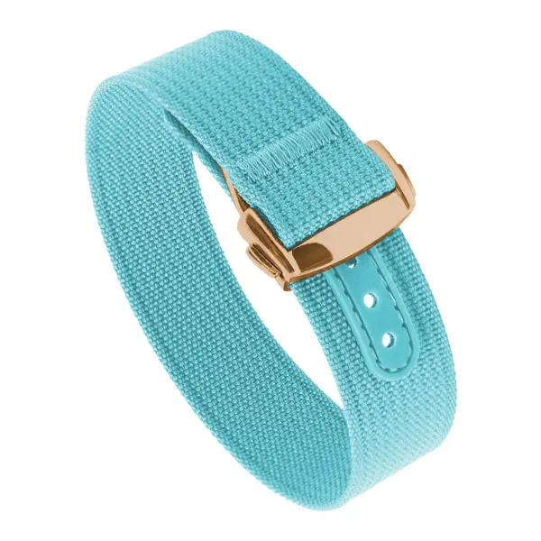 nt16.5b.rg Round Turquoise StrapsCo One Piece Explorer Watch Band Strap with Deployant Clasp 18mm 20mm 22mm