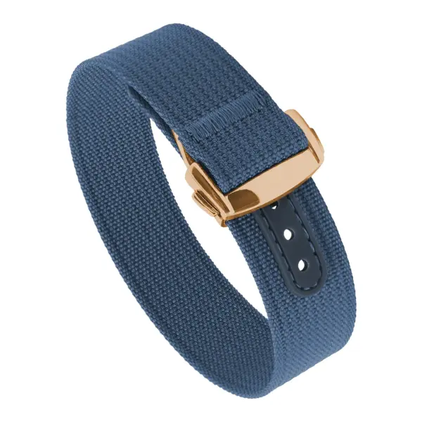 nt16.5a.rg Round Blue StrapsCo One Piece Explorer Watch Band Strap with Deployant Clasp 18mm 20mm 22mm