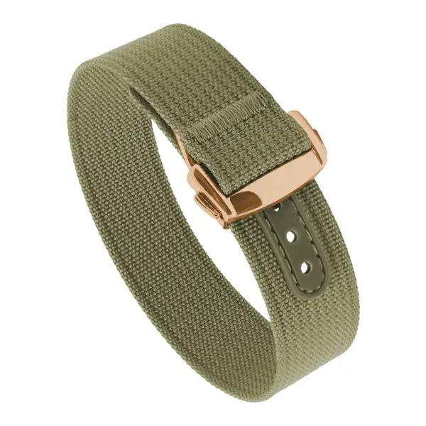nt16.11.rg Round Army Green StrapsCo One Piece Explorer Watch Band Strap with Deployant Clasp 18mm 20mm 22mm