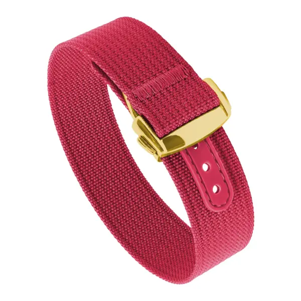 nt16.6.yg Round Red StrapsCo One Piece Explorer Watch Band Strap with Deployant Clasp 18mm 20mm 22mm