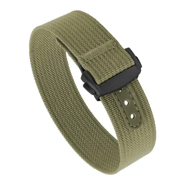 nt16.11.mb Round Army Green StrapsCo One Piece Explorer Watch Band Strap with Deployant Clasp 18mm 20mm 22mm