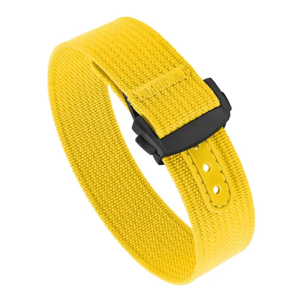 nt16.10.mb Round Mustard StrapsCo One Piece Explorer Watch Band Strap with Deployant Clasp 18mm 20mm 22mm