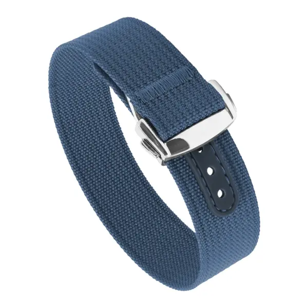 nt16.5a.ps Round Blue StrapsCo One Piece Explorer Watch Band Strap with Deployant Clasp 18mm 20mm 22mm