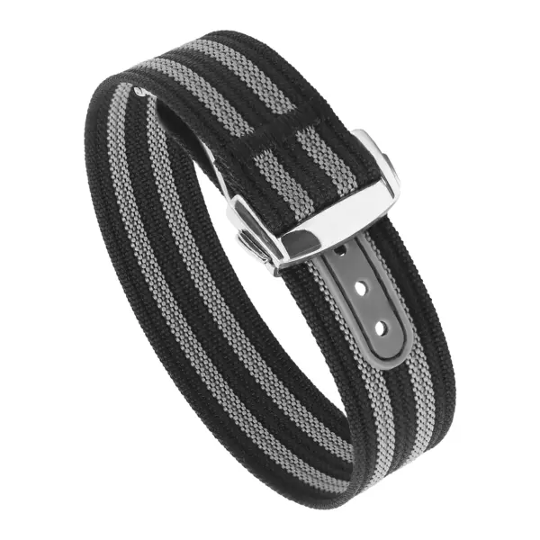 nt16.1.7.ps Round Bond StrapsCo One Piece Explorer Watch Band Strap with Deployant Clasp 18mm 20mm 22mm