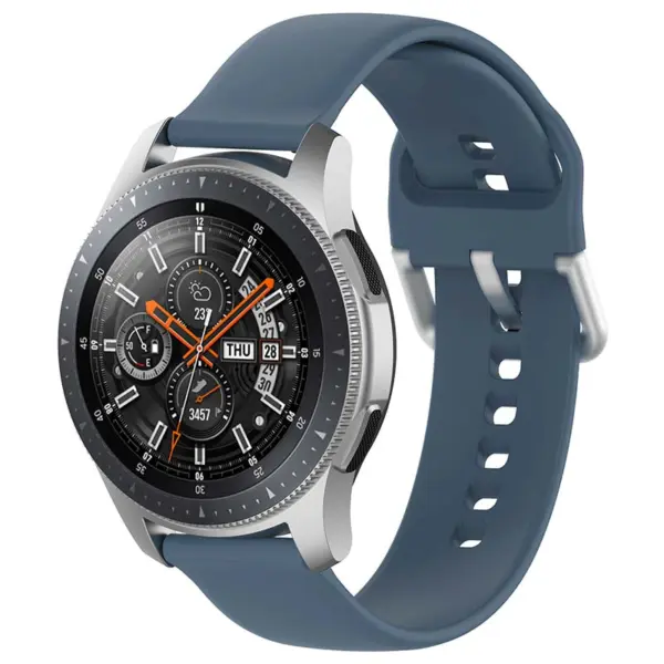 s.r20.5b Main Cobalt StrapsCo Buckle and Tuck Silicone Rubber Watch Band Strap for Samsung Galaxy Watch Active Gear 20mm 22mm