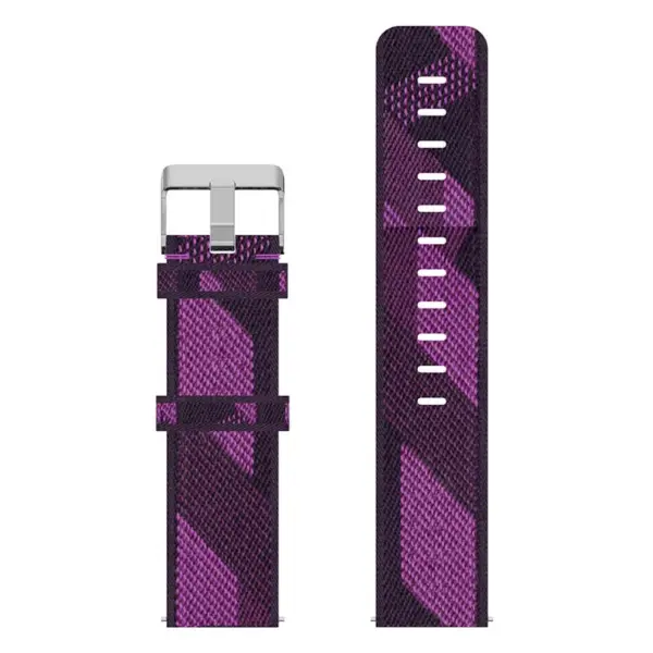s.ny6 .18 Up Purple Stripe StrapsCo Nylon Canvas Watch Band Strap 1