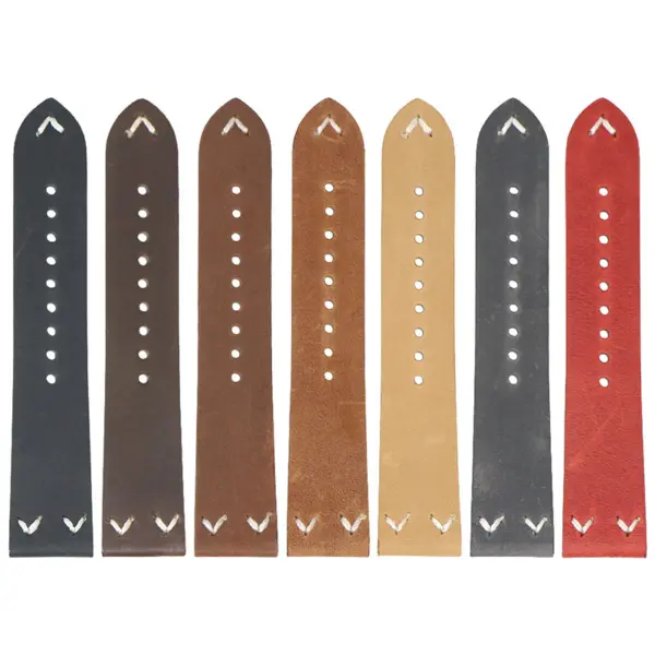 ds22 All Color DASSARI V Stitch Vintage Distressed Leather Watch Band Strap Quick Release 18mm 19mm 20mm 21mm 22mm 24mm