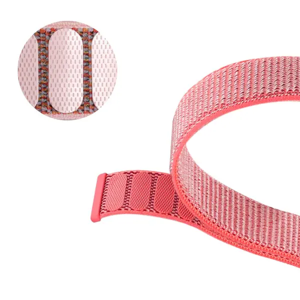 Fb.ny4.13a Alt Neon Pink StrapsCo Woven Nylon Watch Band Strap For Fitbit Versa