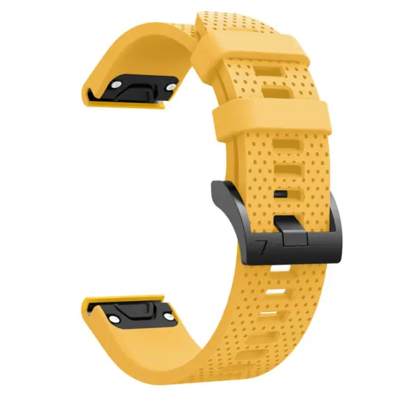 g.r71.10 Alternate Yellow StrapsCo Silicone Strap for Garmin Fenix 5S Rubber Watch Band 1