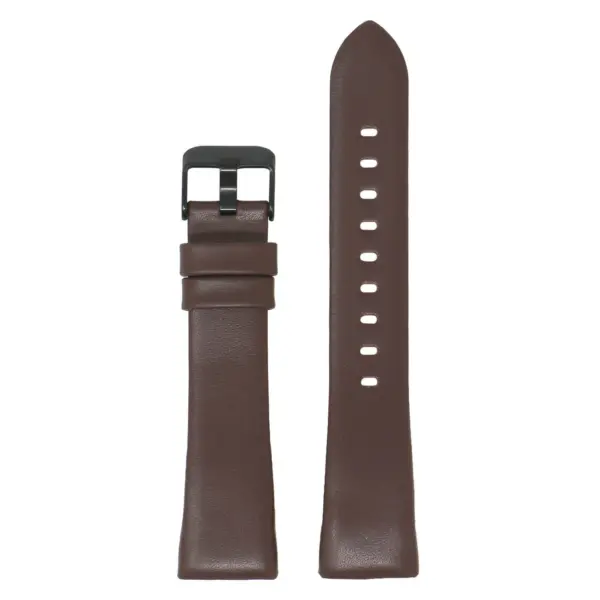 Fb.l15.2.mb Main Chocolate (Black Buckle) StrapsCo Smooth Leather Watch Band Strap For Fitbit Charge 3