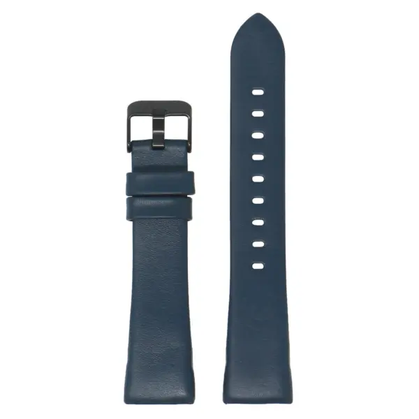 Fb.l15.5.mb Main Navy Blue (Black Buckle) StrapsCo Smooth Leather Watch Band Strap For Fitbit Charge 3