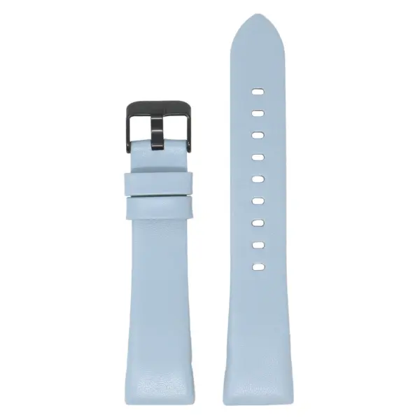 Fb.l15.5a.mb Main Cloud Blue (Black Buckle) StrapsCo Smooth Leather Watch Band Strap For Fitbit Charge 3