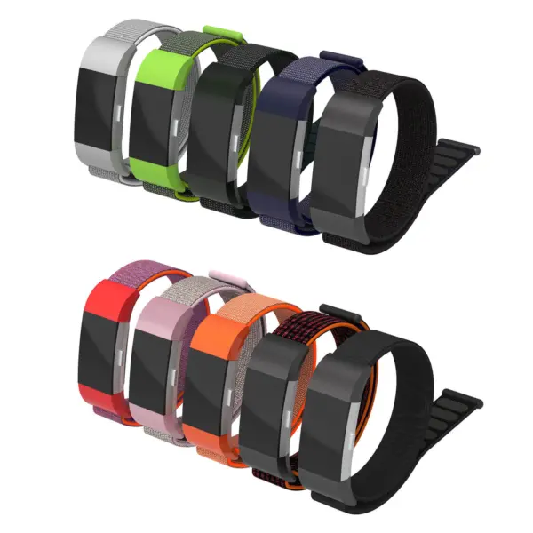 Fb.ny6 All Colors StrapsCo Woven Nylon Watch Band Strap For Fitbit Charge 2