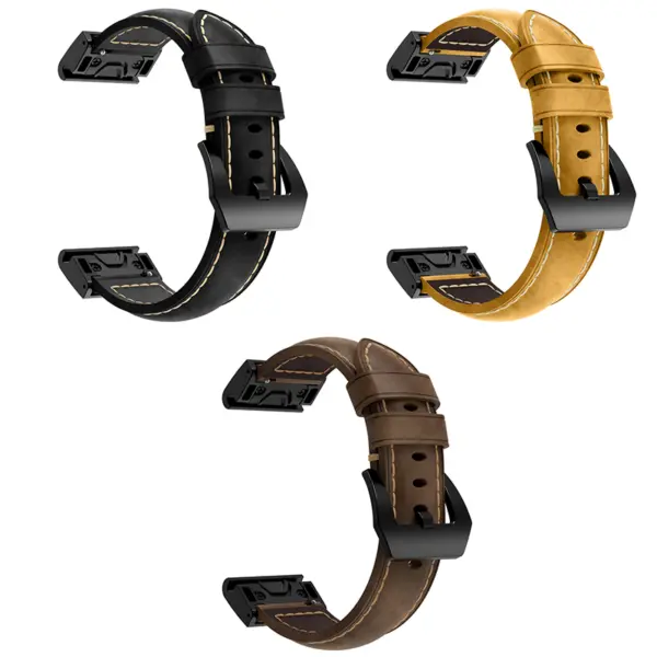 g.l5 All Colors StrapsCo QuickFit 20 Leather Watch Band Strap for Garmin Fenix 5S