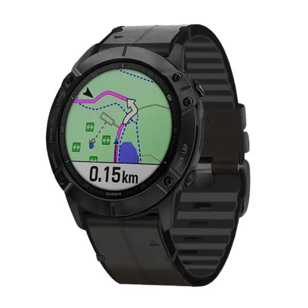 Leather Hybrid Strap For Garmin Quatix 6 #4