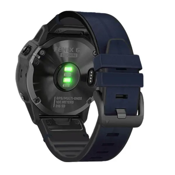 Leather Hybrid Strap For Garmin Fenix E - 47mm #8