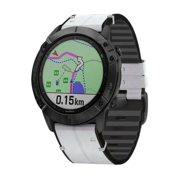 Leather Hybrid Strap For Garmin Quatix 6 #6
