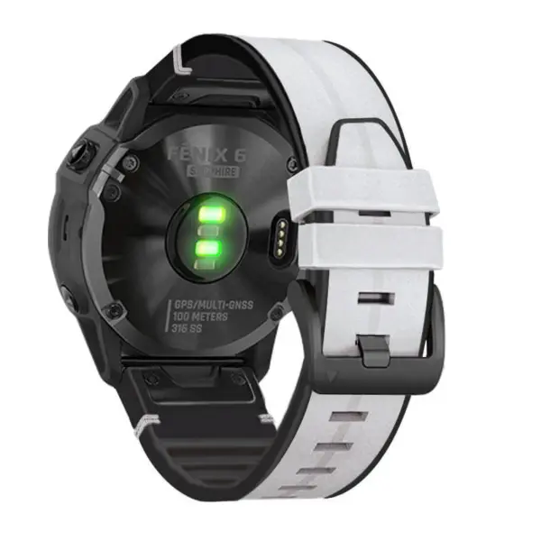 Leather Hybrid Strap For Garmin Fenix E - 47mm #11