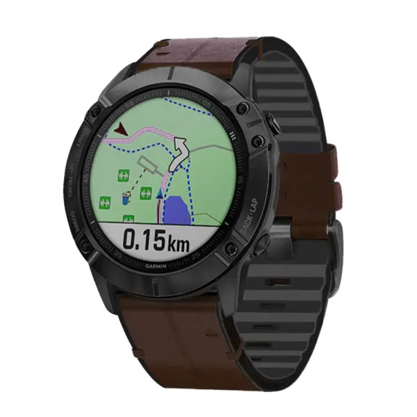 Leather Hybrid Strap For Garmin MARQ Gen 2 #7