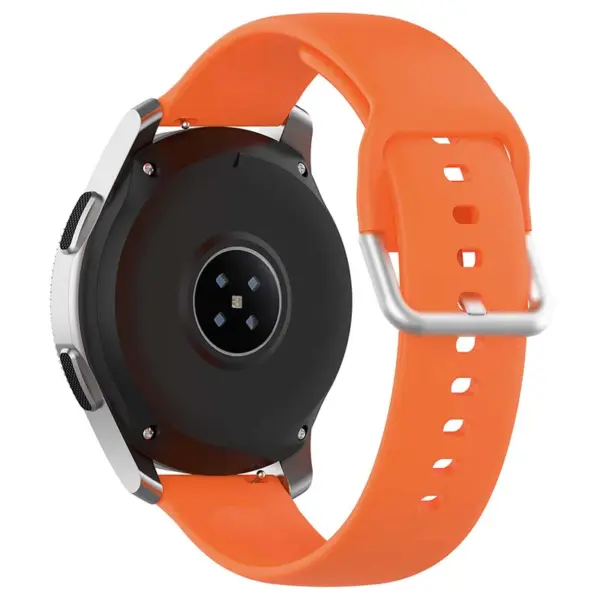S.r20.12 Back Orange StrapsCo Buckle And Tuck Silicone Rubber Watch Band Strap For Samsung Galaxy Watch Active Gear 20mm 22mm