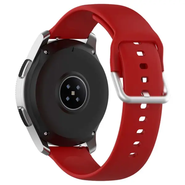 S.r20.6 Back Red StrapsCo Buckle And Tuck Silicone Rubber Watch Band Strap For Samsung Galaxy Watch Active Gear 20mm 22mm
