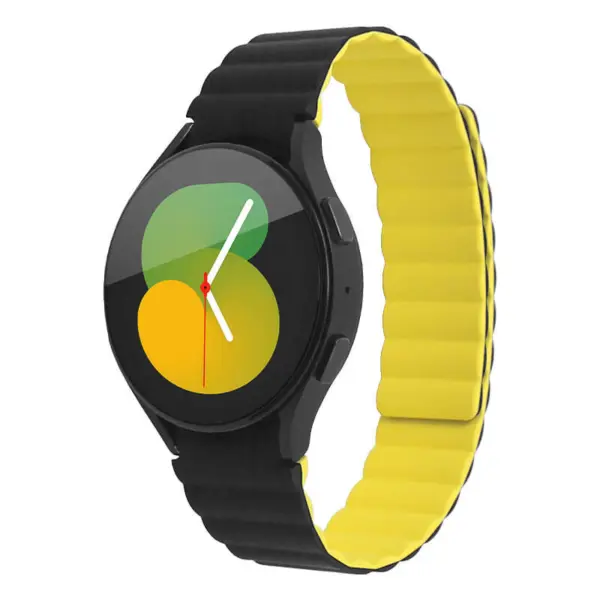 s.r29.1.10 Main Black & Yellow StrapsCo Magnetic Silicone Watch Band Strap For Samsung Galaxy 5 galaxy 4