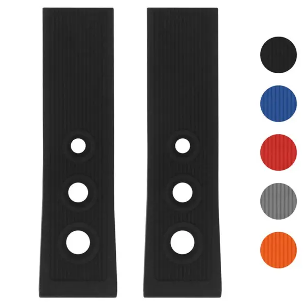 r.brt1 .1 Gallery Black StrapsCo Rubber Watch Band Strap for Breitling Navitimer Deployant Clasp