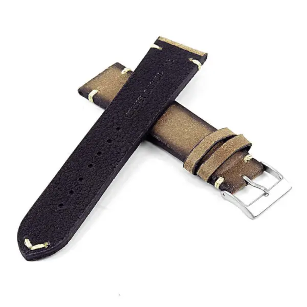 DASSARI Patina ds6.2 Distressed Italian Leather Strap in Brown