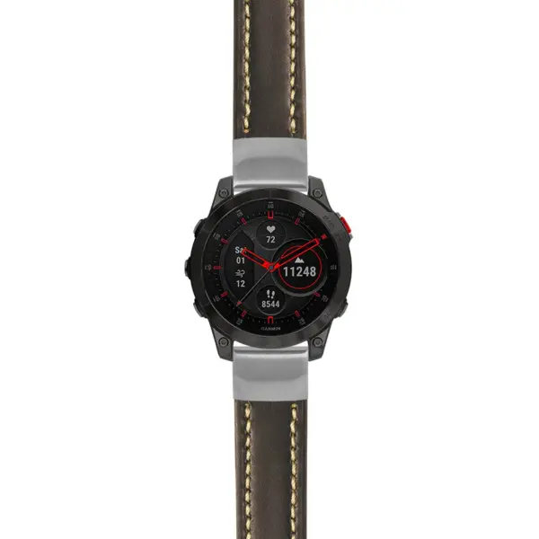 g.ep2.st23 Main Black & White StrapsCo Heavy Duty Mens Leather Watch Band Strap 20mm