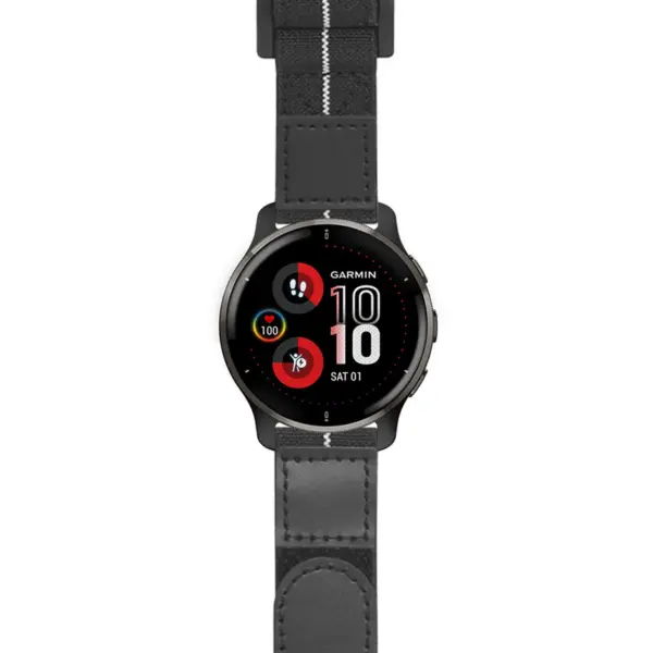 g.v2p.nt13 Main Black & White StrapsCo Hook and Loop Explorer Watch Band Strap Nylon Velcro NATO 20mm