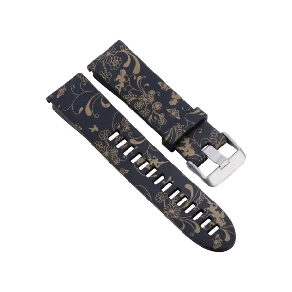 G.r40.c Angle Black & Gold Fairies StrapsCo QuickFit 20 Silicone Rubber Replacement Watch Band Strap For Garmin Fenix 5S