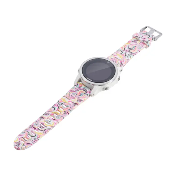 G.r40.d Main Paisley StrapsCo QuickFit 20 Silicone Rubber Replacement Watch Band Strap For Garmin Fenix 5S