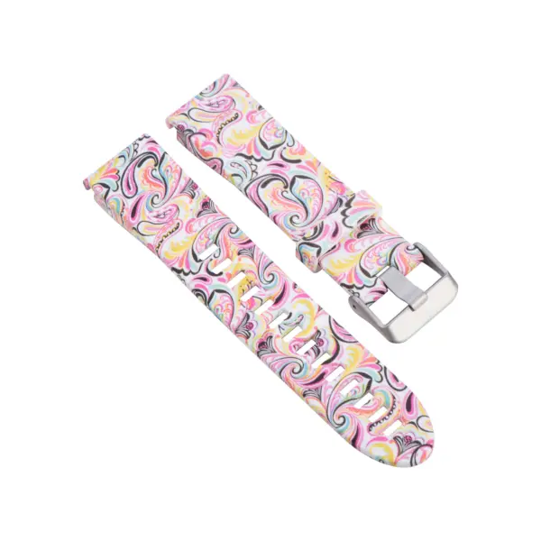 G.r40.d Angle Paisley StrapsCo QuickFit 20 Silicone Rubber Replacement Watch Band Strap For Garmin Fenix 5S
