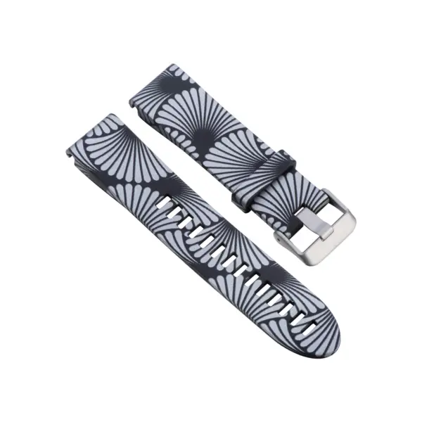G.r40.e Angle Hypno Black StrapsCo QuickFit 20 Silicone Rubber Replacement Watch Band Strap For Garmin Fenix 5S