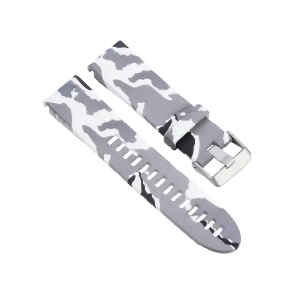 G.r40.f Angle Camo White StrapsCo QuickFit 20 Silicone Rubber Replacement Watch Band Strap For Garmin Fenix 5S