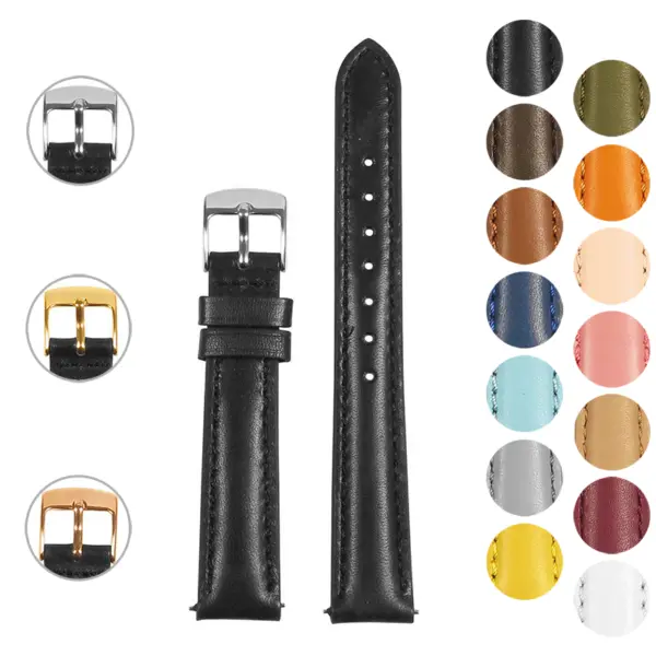 Classic Leather Strap For Garmin Vivomove 3S #1