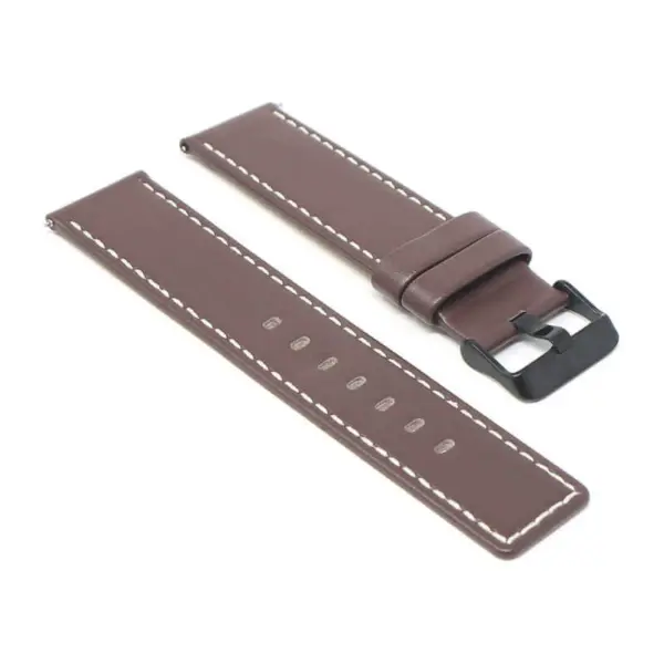 Stitched Leather Strap For Fitbit Versa & Versa 2 #4