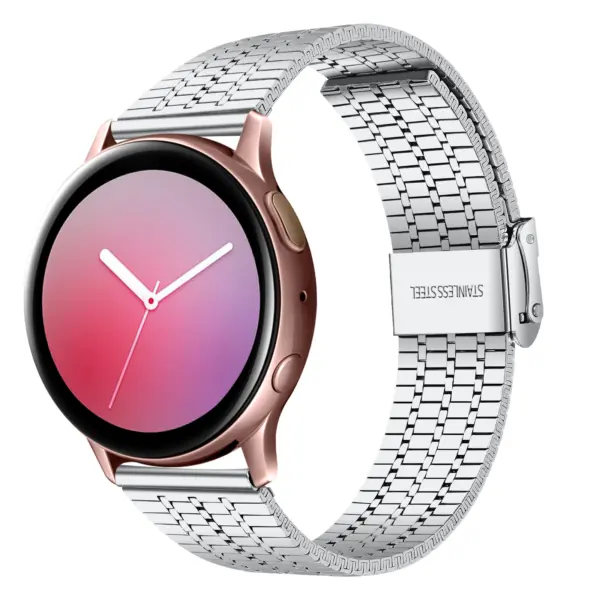 s.m12.ss Main Silver StrapsCo Tapered Stainless Steel Strap for Samsung Galaxy Watch 3