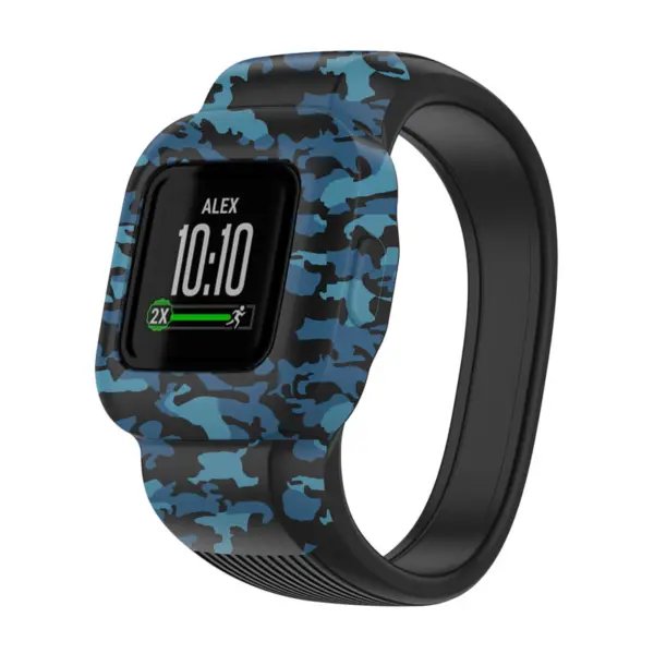 g.r59.d Main Blue Camo StrapsCo Silicone Strap for Garmin Vivofit Jr. 3 Rubber Watch Band