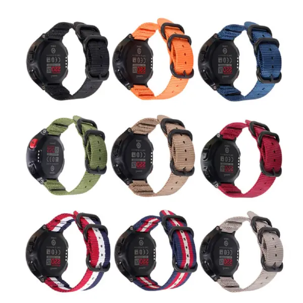 g.ny3 All Colour StrapsCo Woven Nylon Watch Band Strap for Garmin Forerunner 220 230 235 620 630 735
