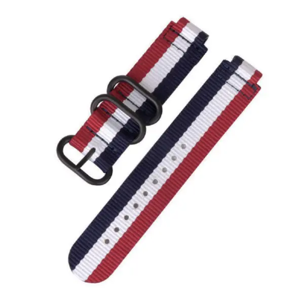 g.ny3 .5.22.6 Main Blue White Red StrapsCo Woven Nylon Watch Band Strap for Garmin Forerunner 220230235620630735